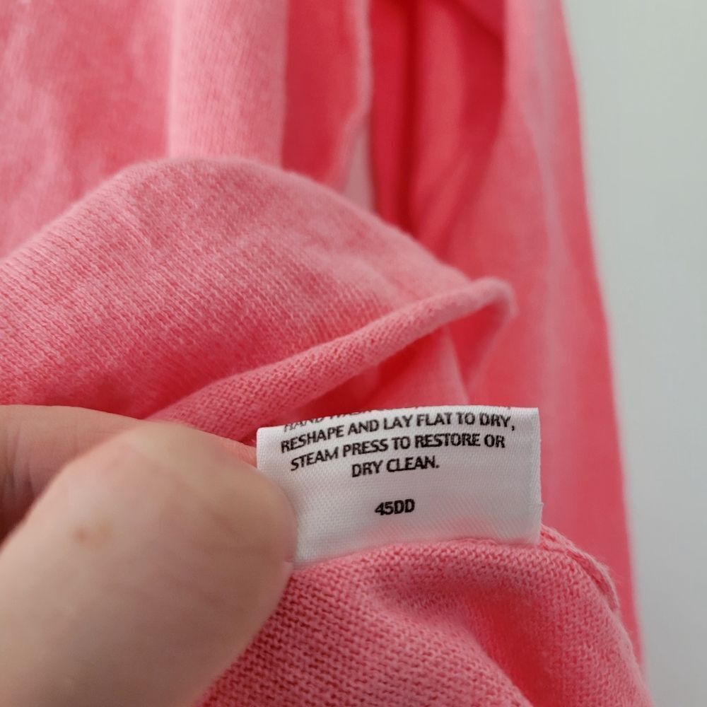 Eileen Fisher Linen Blend Pink V-Neck Women's Sweater Long Sleeve - Picture 5 of 6